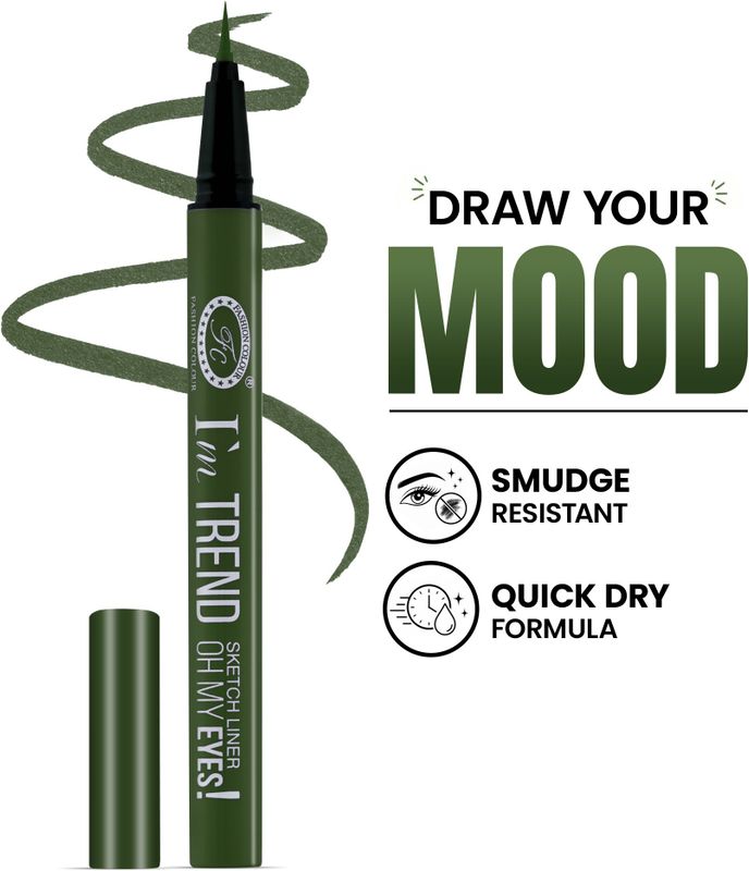 Fashion colour im trend sketch eyeliner smudge-proof quick dry long lasting 0.7 ml - Aurafashion