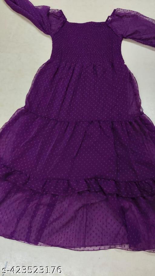 fancy gathered women dress  & gown - Aurafashion