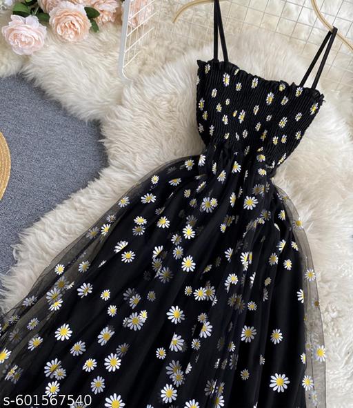 tranding  classic fit and  flare gathered pleted women dresses & gown  - Aurafashion