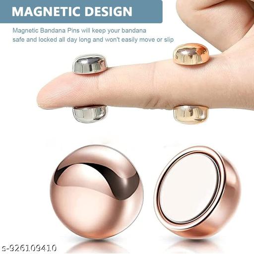 Pack of 4 Modern Magnetic Hijab Pin Brooch Secure Hold Scarf Clip Easy Wear hijab pin magnetic brooch scarf clip strong hold daily - Aurafashion
