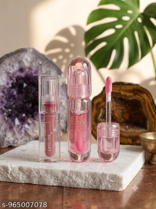 (Pack of 2) Crystal Lip Oil + Matte Lip Gloss  - Aurafashion