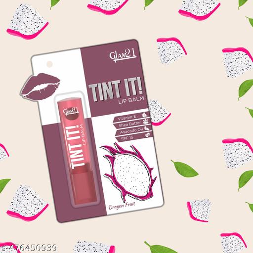 Tint it! Lip Balm Everyday Hydrationwith Vitamin-E,Shea Butter,Avocado Oil ,SPF15-Dragon Fruit - Aurafashion