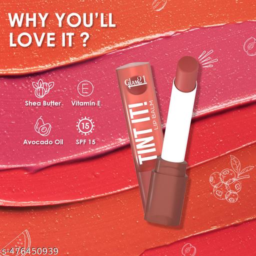 Tint it! Lip Balm Everyday Hydrationwith Vitamin-E,Shea Butter,Avocado Oil ,SPF15-Dragon Fruit - Aurafashion
