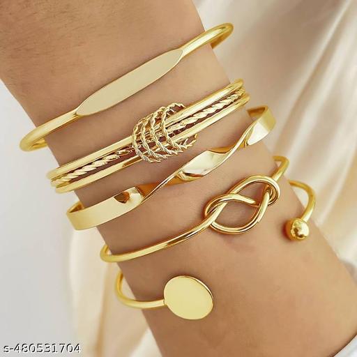 Birthday Gift For Sister Design  Bracelet For Women Twisted Gold-Plated Light Luxury Opening Bangle - Aurafashion