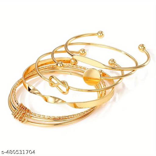 Birthday Gift For Sister Design  Bracelet For Women Twisted Gold-Plated Light Luxury Opening Bangle - Aurafashion
