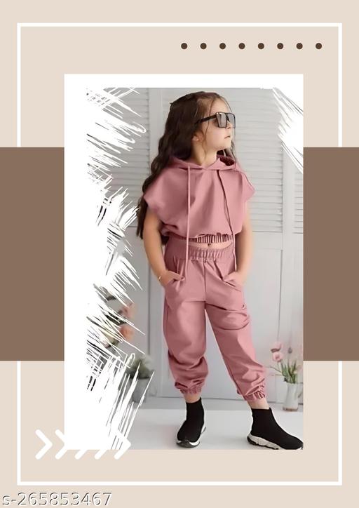 Fancy Kid's Clothing Set Peach - Aurafashion