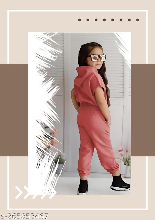 Fancy Kid's Clothing Set Peach - Aurafashion