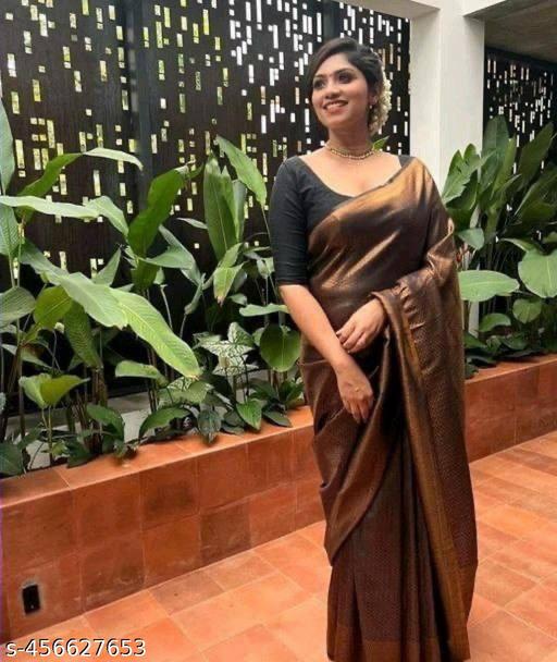Latest Traditional Banarasi Silk Saree WITH Blouse piece - Aurafashion