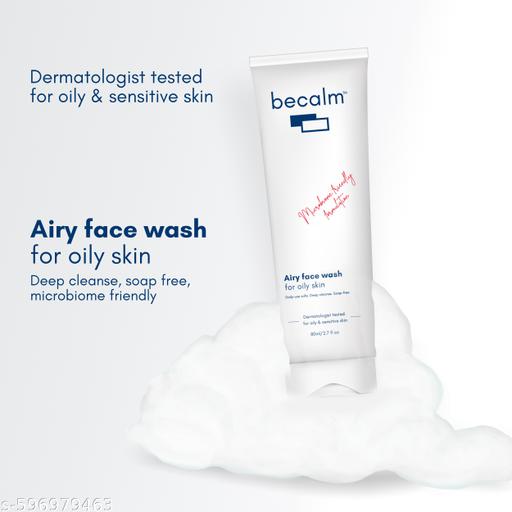 Face Wash for Oily Skin | Airy face wash for Man & Woman | Non-drying, Soap & Sulphate free | Oil, Acne, Dullness, Pore control | Microbiome friendly | With Quaternium - 73 & Prebiotic | No fragrance - Aurafashion