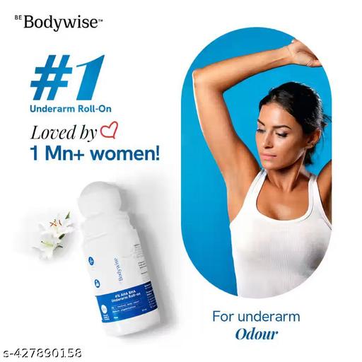 4% Aha Bha Underarm Roll On | Controls Odour & Reduces Pigmentation | 0% Alcohol & 0% Aluminium | Flora Fragrance (50 ml) - Aurafashion