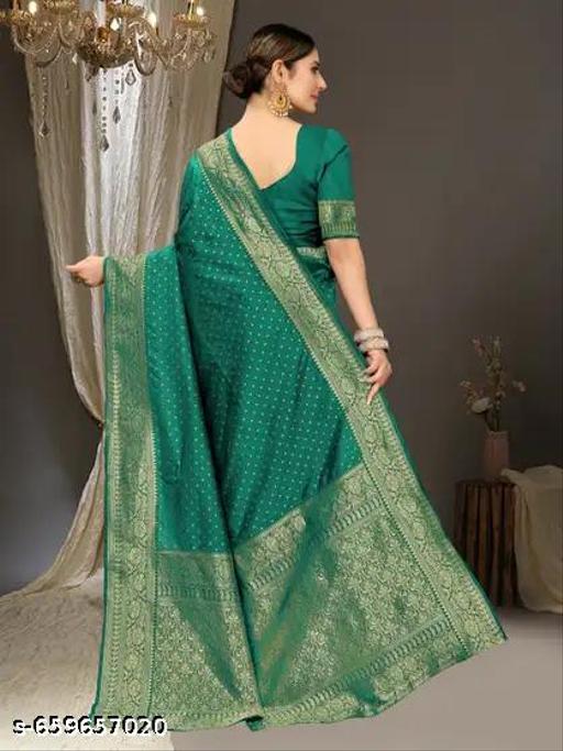Outstanding Soft Banarasi Silk Saree With Angelic Blouse Piece - Aurafashion
