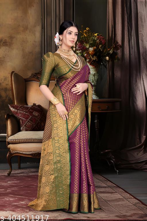 kanjivaram silk saree/new arrival saree/banarasi silk saree/banaras sadi/silky saree /silk saree/wedding saree/partywear saree/letest Exclusive banarasi saree,/women saree//jacqurd saree/kanjivaram SAREE/SOFT BANARASI saree/kanjveeram/dharamvaram silk - Aurafashion