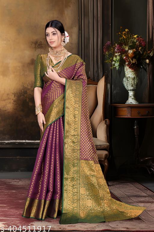kanjivaram silk saree/new arrival saree/banarasi silk saree/banaras sadi/silky saree /silk saree/wedding saree/partywear saree/letest Exclusive banarasi saree,/women saree//jacqurd saree/kanjivaram SAREE/SOFT BANARASI saree/kanjveeram/dharamvaram silk - Aurafashion