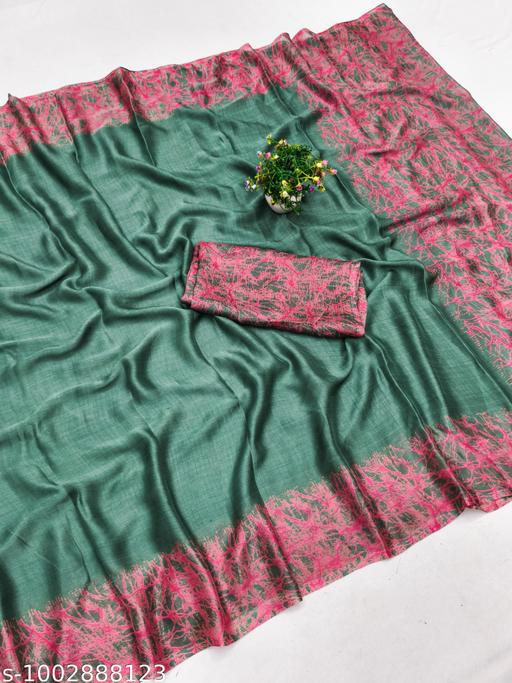 Women's Chiffon Georgette Printed Saree With Designer Border & Pallu Fancy Party Wear Saree - Aurafashion