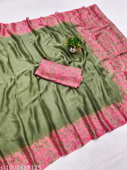 Women's Chiffon Georgette Printed Saree With Designer Border & Pallu Fancy Party Wear Saree - Aurafashion