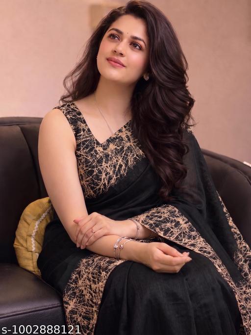 Women's Chiffon Georgette Printed Saree With Designer Border & Pallu Fancy Party Wear Saree - Aurafashion