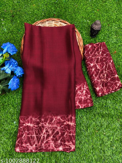 Women's Chiffon Georgette Printed Saree With Designer Border & Pallu Fancy Party Wear Saree - Aurafashion