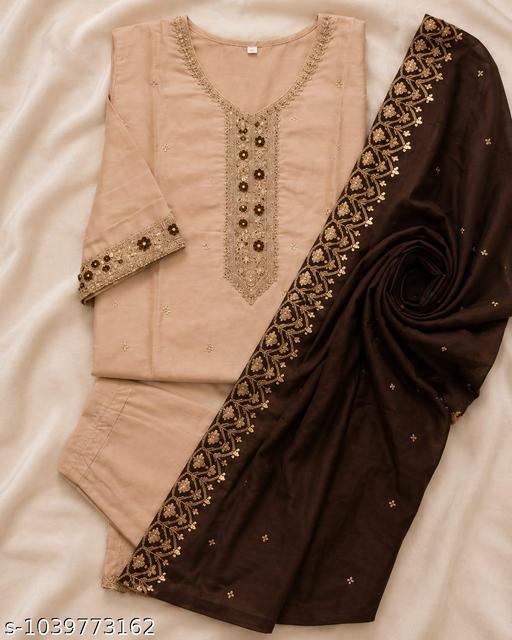 Viscose Rayon Kurta Pant Dupatta Set, Kurti Pant Dupatta Set, Kurta Set, Kurti Set, Solid kurta Set, fancy Kurta Set, Red Kurta Pant Set, Embroidered Kurta Set, Ethnic Set, Latest Kurta Set, Designer Kurta Set, Women Kurta Set - Aurafashion