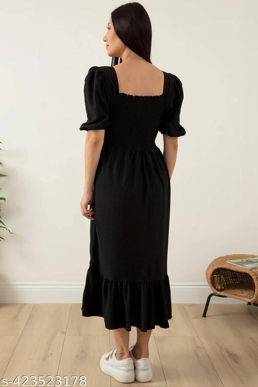 fancy gathered women dress  & gown - Aurafashion