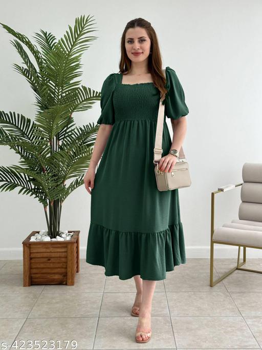 fancy gathered women dress & gown - Aurafashion