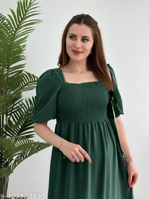 fancy gathered women dress & gown - Aurafashion