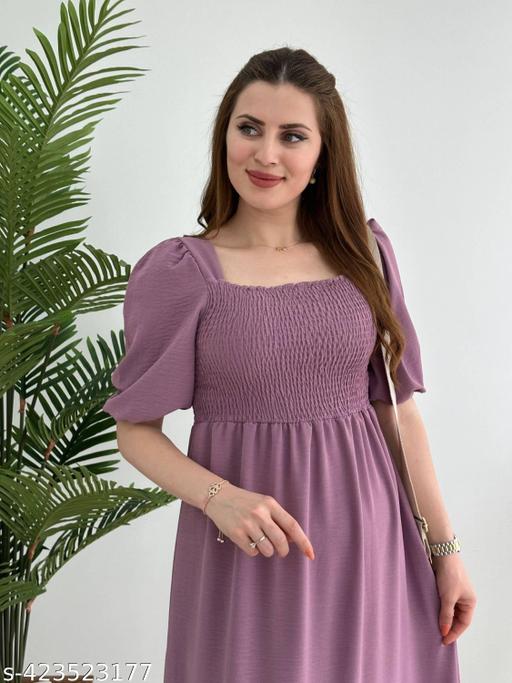 fancy gathered women dress & gown - Aurafashion