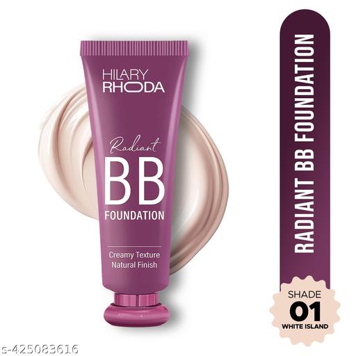 Radiant BB Foundation | Ultra-Creamy & Lightweight Formula | 9 to 5 Stay | Hides Blemishes & Dark Spots | Blends Easily | Dewy Finish | 60g (White Island | Shade 01) - Aurafashion
