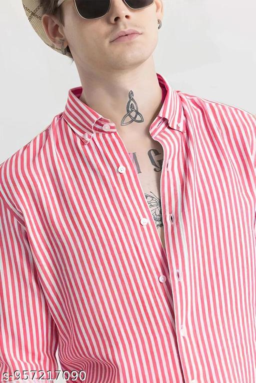 Men's Striped Cotton Shirt