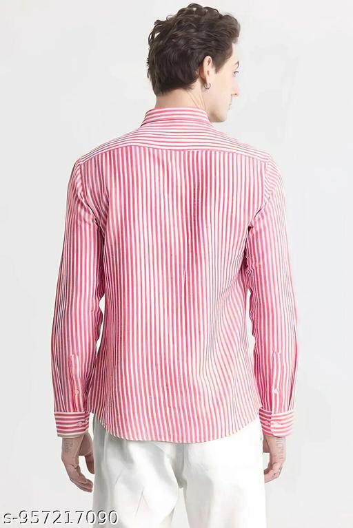 Men's Striped Cotton Shirt - be cart