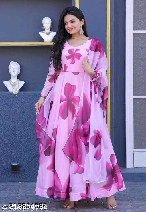 Gown With Dupatta