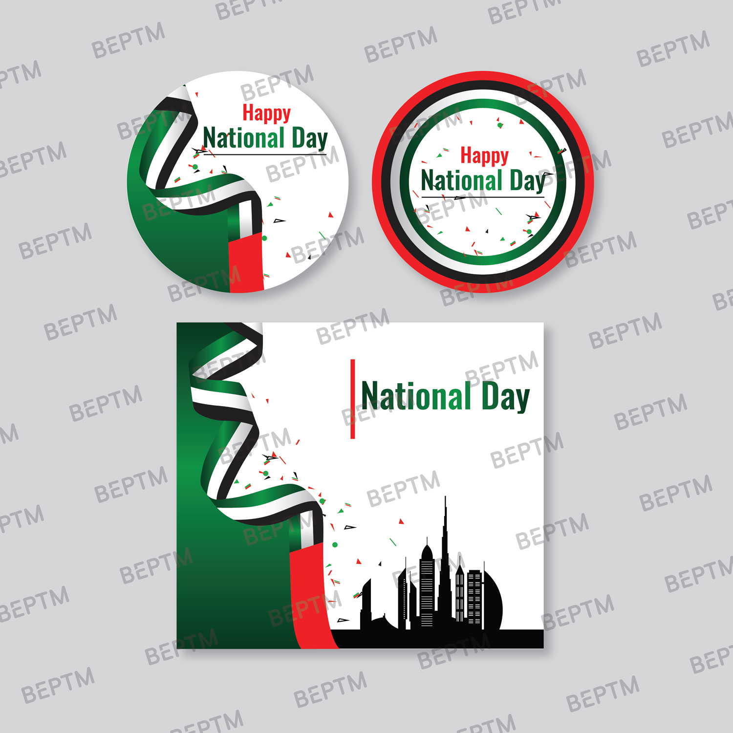 UAE National Day Digital Sticker & Graphic Design Pack - Beptm Stocks