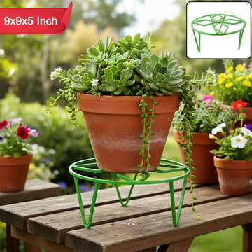Round Strong Metal Plant Pot Stand for Indoor & Outdoor Garden Use - Nova Cart