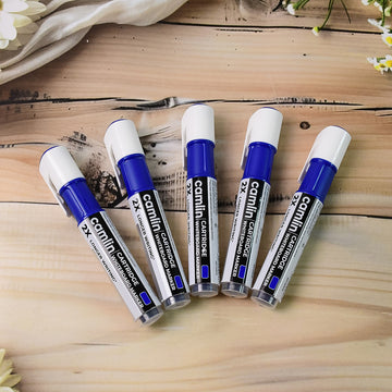 Camlin Cartridge Whiteboard Marker – Blue Refillable Long-Lasting Markers (5 Pc) - Nova Cart