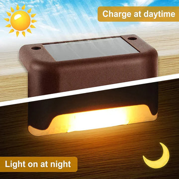 4-Piece Solar Waterproof Garden, Stair & Railing Lights - Nova Cart