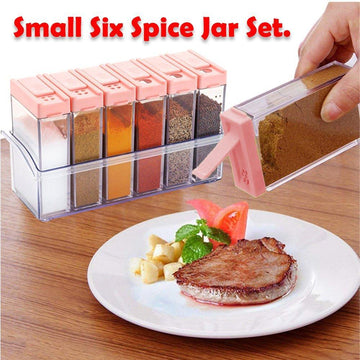 Plastic Spice Jars (6 pcs, 14x22x8cm, Multicolour) - Nova Cart