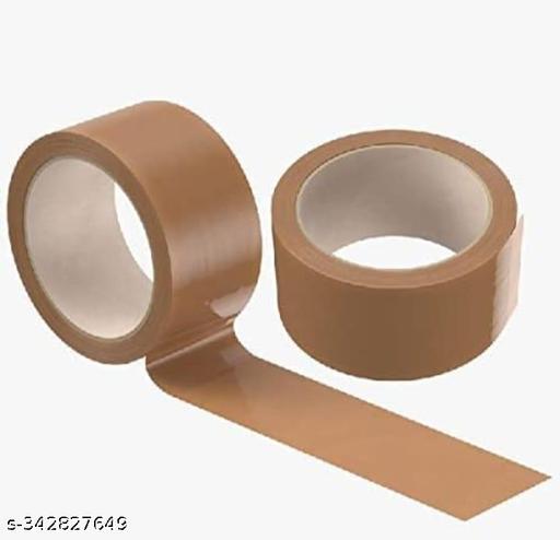 Anay Enterprises 2inch x 40 metre Brown Pack of 3 Rolls  Roll Accurate Length Color BOPP Tape for Vastu, Art and Craft, Household, Packaging, Coding, Home - Nova Cart