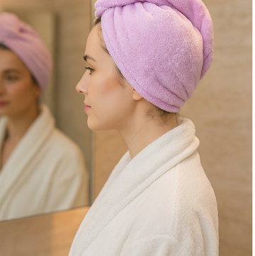 Quick Turban Hair-Drying Absorbent Microfiber Towel (1 Pc / Mix Design) - Nova Cart