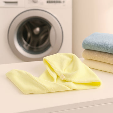 Quick Turban Hair-Drying Absorbent Microfiber Towel (1 Pc / Mix Design) - Nova Cart