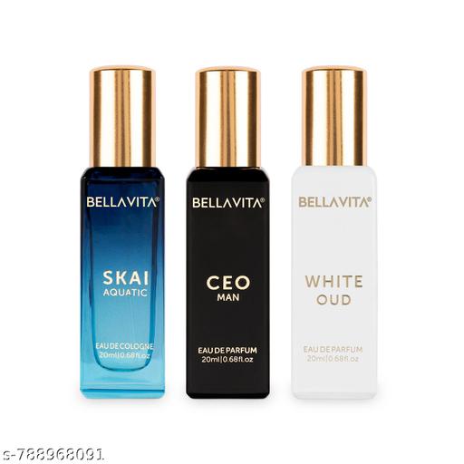 Bella Vita Skai + CEO Man + White Oud EDP Unisex Perfume Combo for Men and Women 3x20 ml - Buzx
