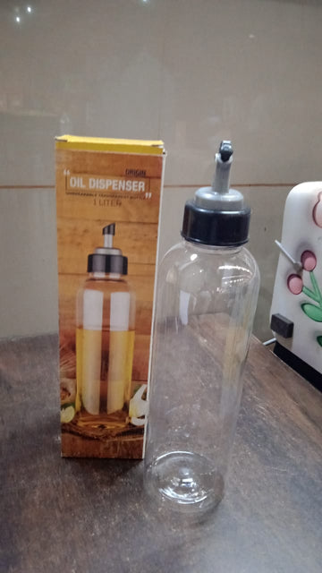 Oil Dispenser 1L – Clear Drip-Free Plastic Bottle | Vastate - CartCo.Online