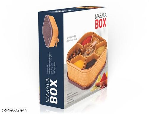 7 in 1 spice set rangoli dubba with removable 7 dubba with 1 spoon pack of 1 - CartCo.Online