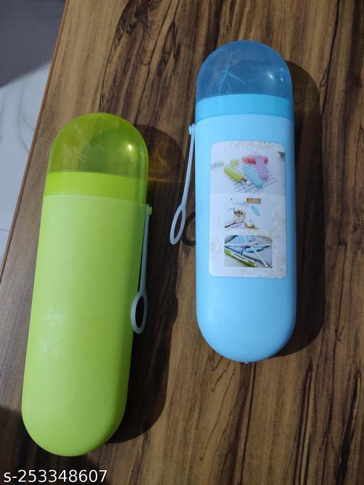 Abs Plastic Travel Toothpaste/Toothbrush Holder Box (2 Pcs, Multi), Toothbrush Container,  Tooth brush Cap, Caps, Cover, Covers, Case, Holder, Cases, travel, home use - CartCo.Online