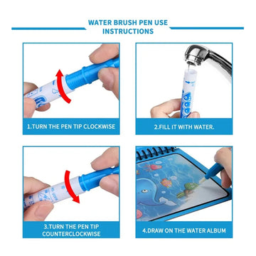 Magic Water Coloring Book – Reusable Mess-Free Fun for Kids | Inventive Play - CartCo.Online
