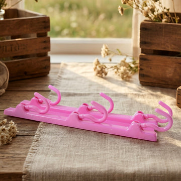 Multi-Purpose Hanging Organizer – 6 Durable Pink Hooks - CartCo.Online