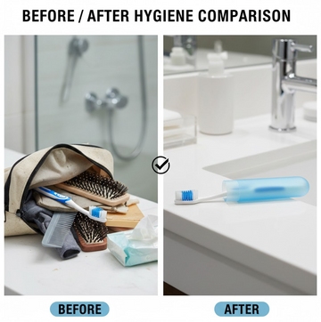 Toothbrush Travel Case – Hygienic Plastic Holder | BrushedUp - CartCo.Online