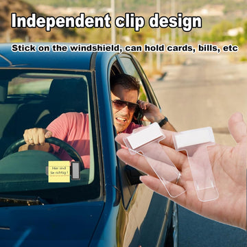Fastag Holder for Car – Transparent Windscreen Card Stand (2 Pack) | Velvet Wheels - CartCo.Online
