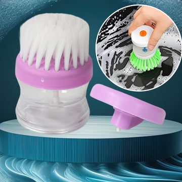 Wash Basin Brush with Soap Dispenser – Efficient Multicolor Cleaner | VelvetBubbles - CartCo.Online