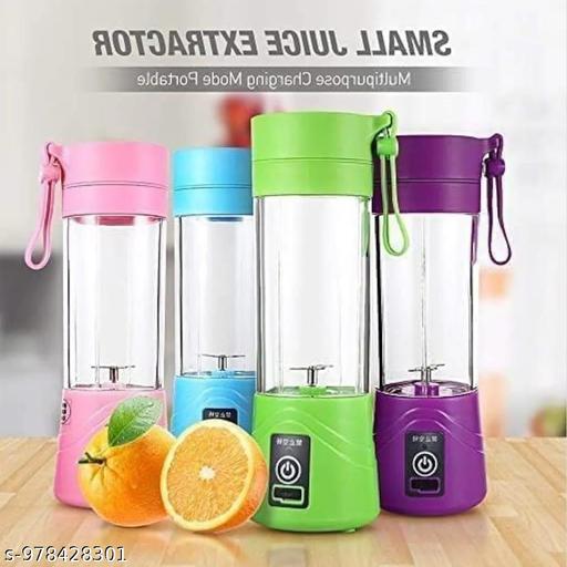 Mini Portable Blender Juicer Grinder USB Rechargeable 6 Blade Fruit Smoothie Maker Pink - Crispix 