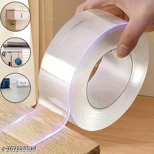Double Sided Tape With Heavy Duty | Two Side Tape | Adhesive Tape | Cello Tape | Tape For Home, Office, Project Work Etc..  - Crispix 