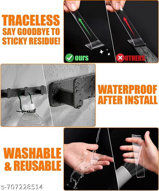 Double Sided Tape With Heavy Duty | Two Side Tape | Adhesive Tape | Cello Tape | Tape For Home, Office, Project Work Etc..  - Crispix 